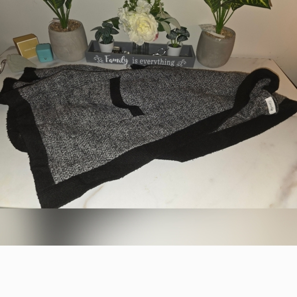Calvin Klein Gray and Black Womens  Shawl  Sweater